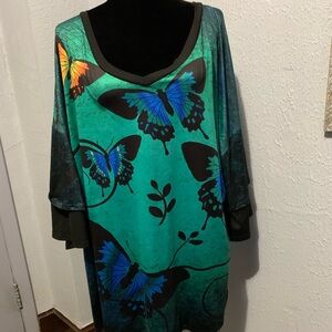 Butterfly Print Blouse